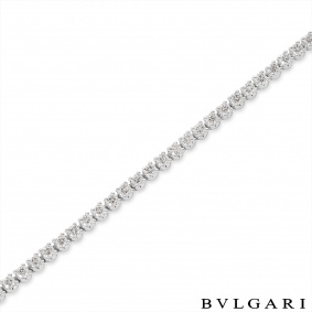 Bvlgari White Gold Diamond Corona Bracelet 328609